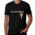 Funny Im A Little Door Key Nerdy Bad Dorky Mom Dad Kids Pun  Wrinkle-resistant T-Shirt