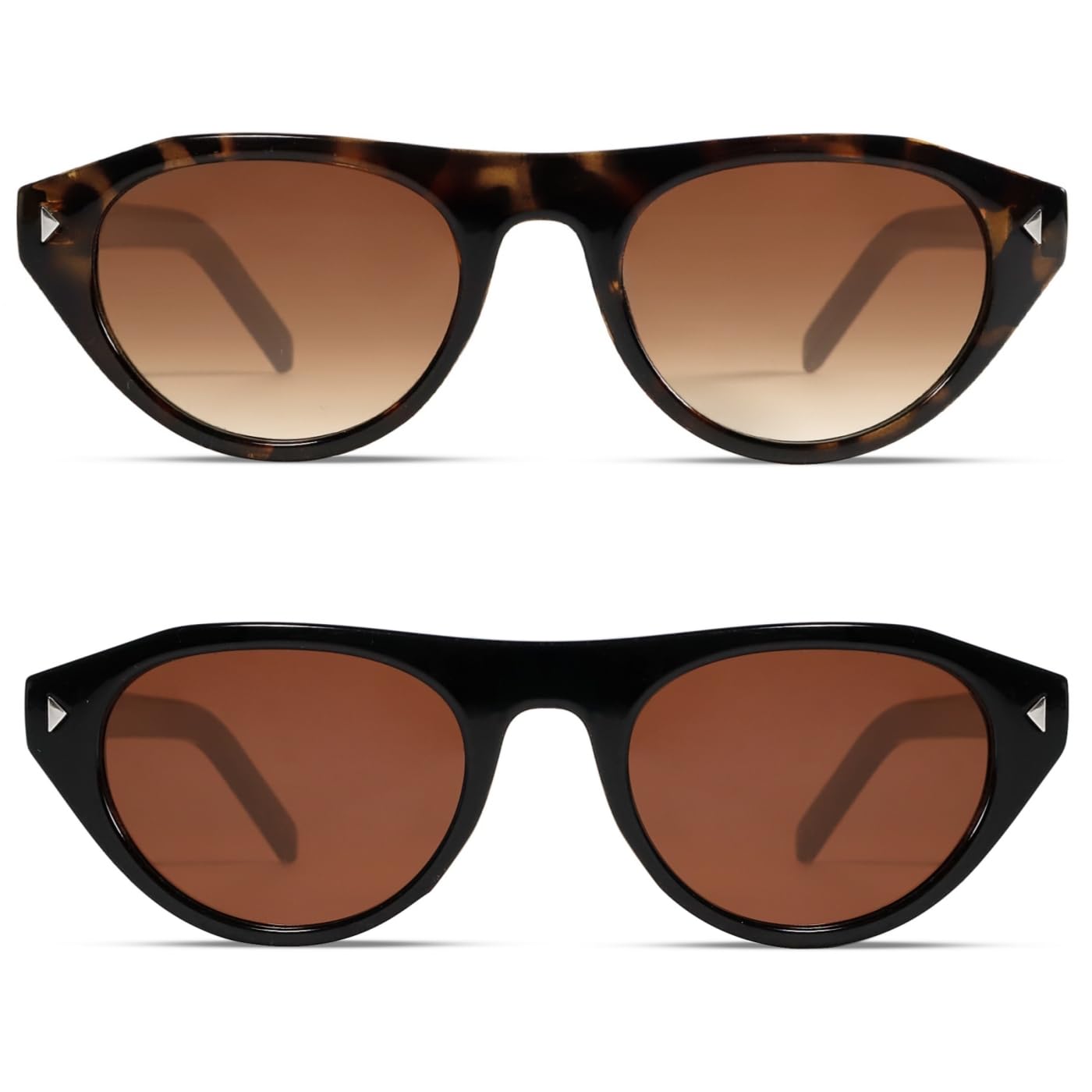 Rmerom Retro Small Oval Sunglasses for Women Men 2026 Trendy Chic Cat Eye Narrow Sun Glasses Vacation Outfits Fashion Sunnies