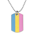 COLDDOX Progress Pride Dog Tags Pendant Rainbow Pride Gift LGBT Necklace