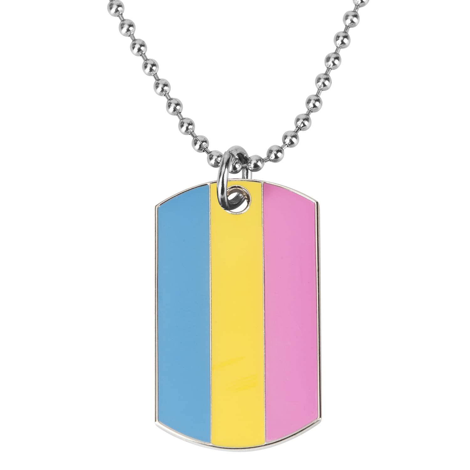 COLDDOX Progress Pride Dog Tags Pendant Rainbow Pride Gift LGBT Necklace