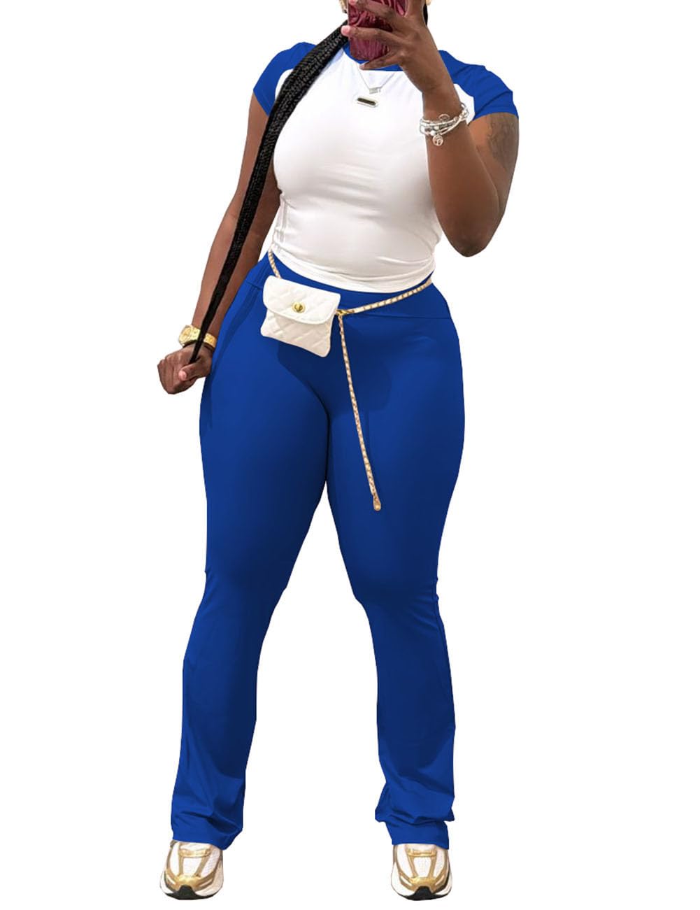 Nimsruc 2 Piece Outfits for Women Casual Sweat Sets