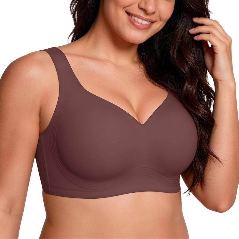 ProKloud Jelly Bras for Women No Underwire Wireless Bra with Support and Lift Full Coverage Plus Size Comfy Seamless Bra