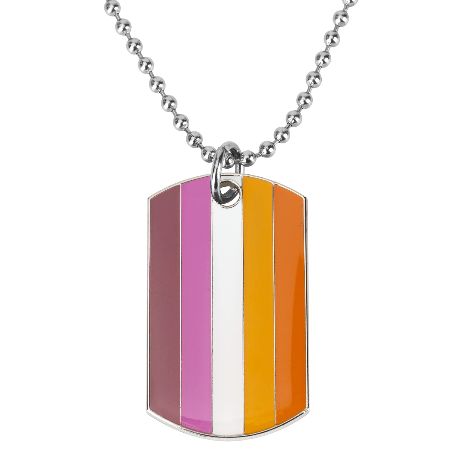 COLDDOX Progress Pride Dog Tags Pendant Rainbow Pride Gift LGBT Necklace