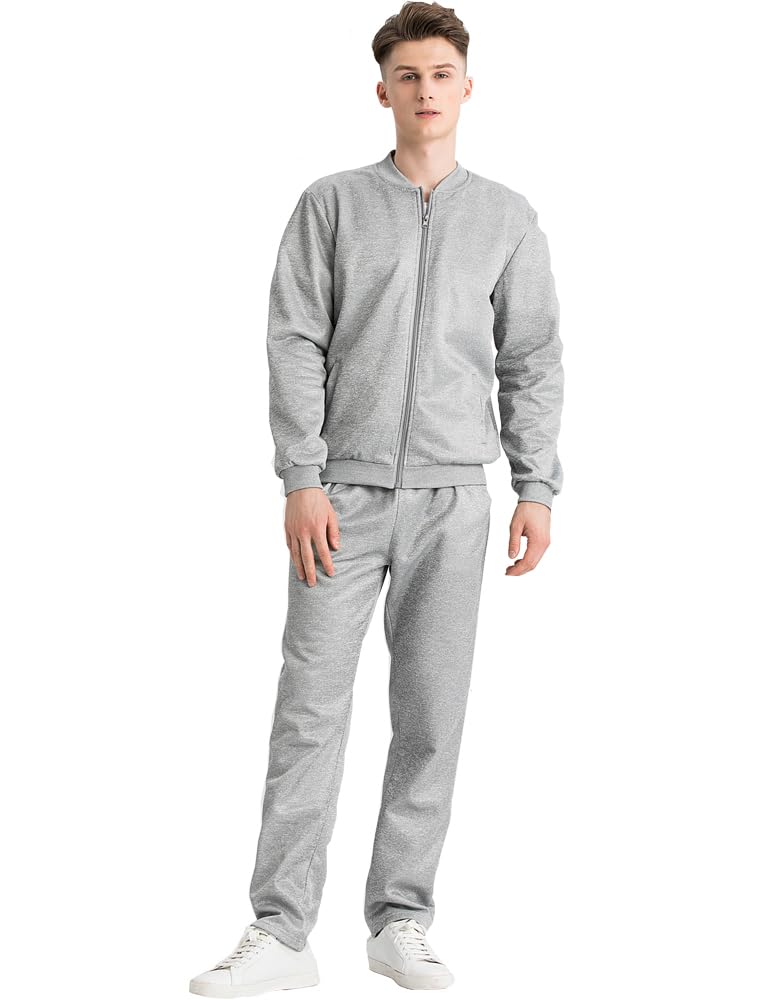 Lavnis Men's Casual Tracksuit Long Sleeve Running Jogging Athletic Sports Set