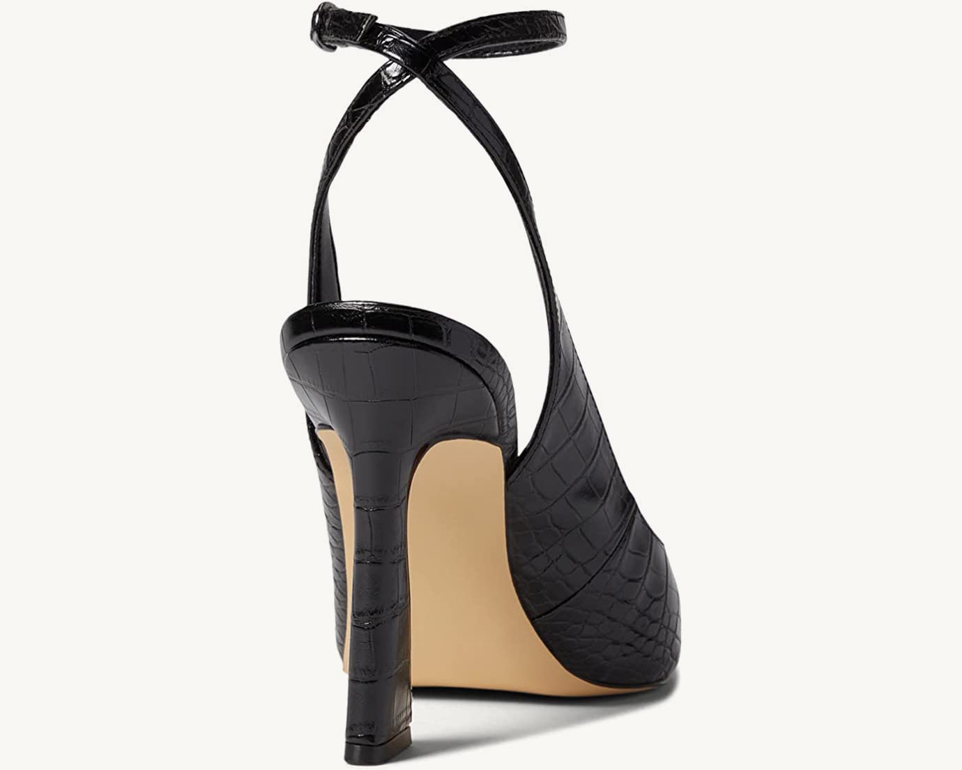 Reoplty Womens Closed Toe Ankle Strap Heels Pointed Toe Pumps Shoes Slingback High Heel Wedding Dress Shoes