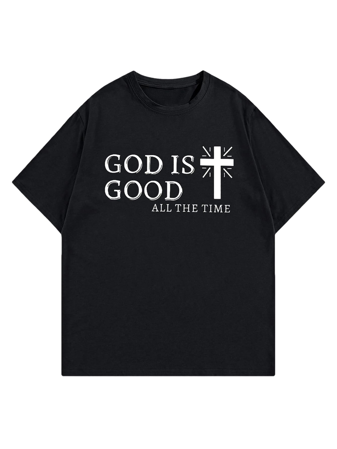 BEAUDRM Men's Plus Size Graphic Print Round Neck Tee Short Sleeve Regular Fit Pullover T Shirt Streetwear