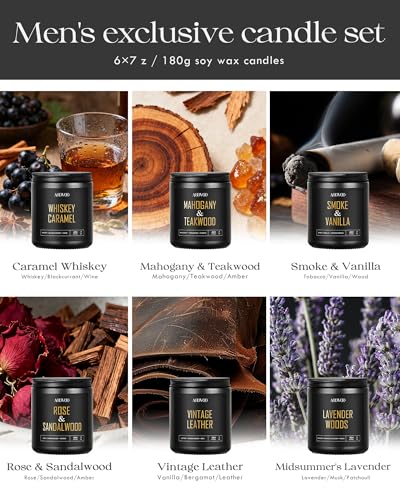 AOOVOO Scented Candles Set - Candles for Home Scented, Soy Wax Candle Gifts Set for Men, Birthday, Valentine, Christmas, Anniversary Present