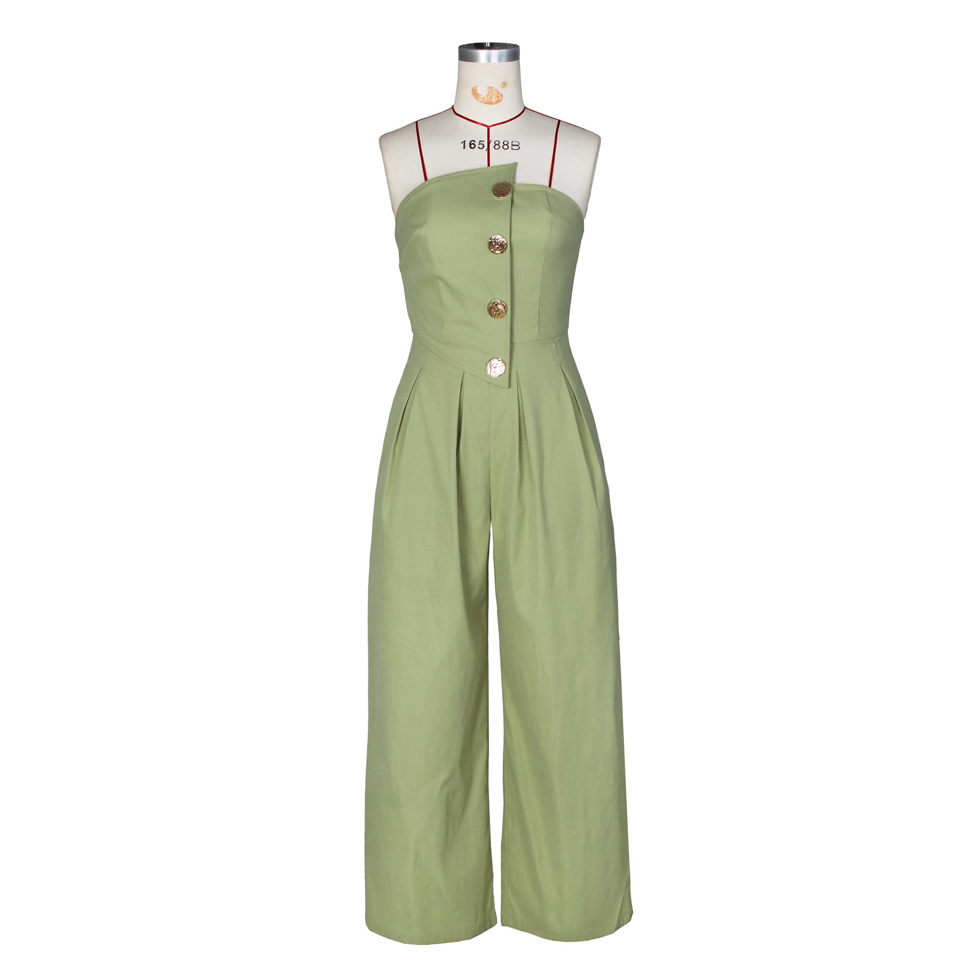 BOKITECAO Womens Cargo Jumpsuit Sexy Strapless One Piece Outfit Off Shoulder Top Ruched Wide Leg Rompers Overalls