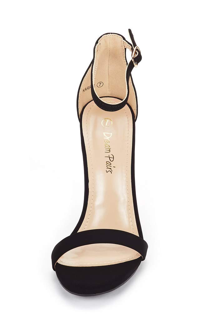 DREAM PAIRS Women's High Heels Flower Ankle Strap Stilettos Round Open Toe Dressy Sexy Sandals