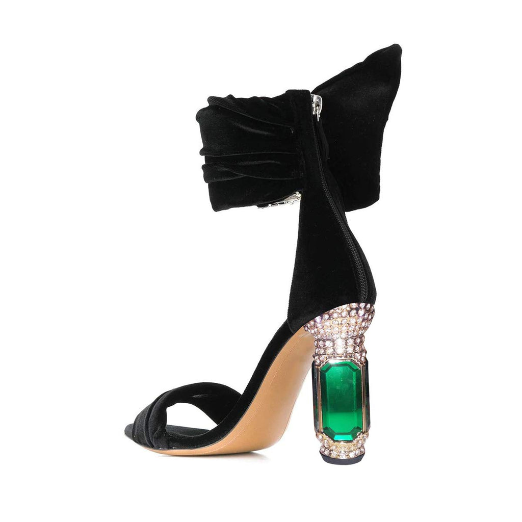 FSJ Women Open Toe Stylish Sandals Ankle Strap Chunky Block High Thick Heels Wedding Party Ballroom Shoes Size 4-15 US