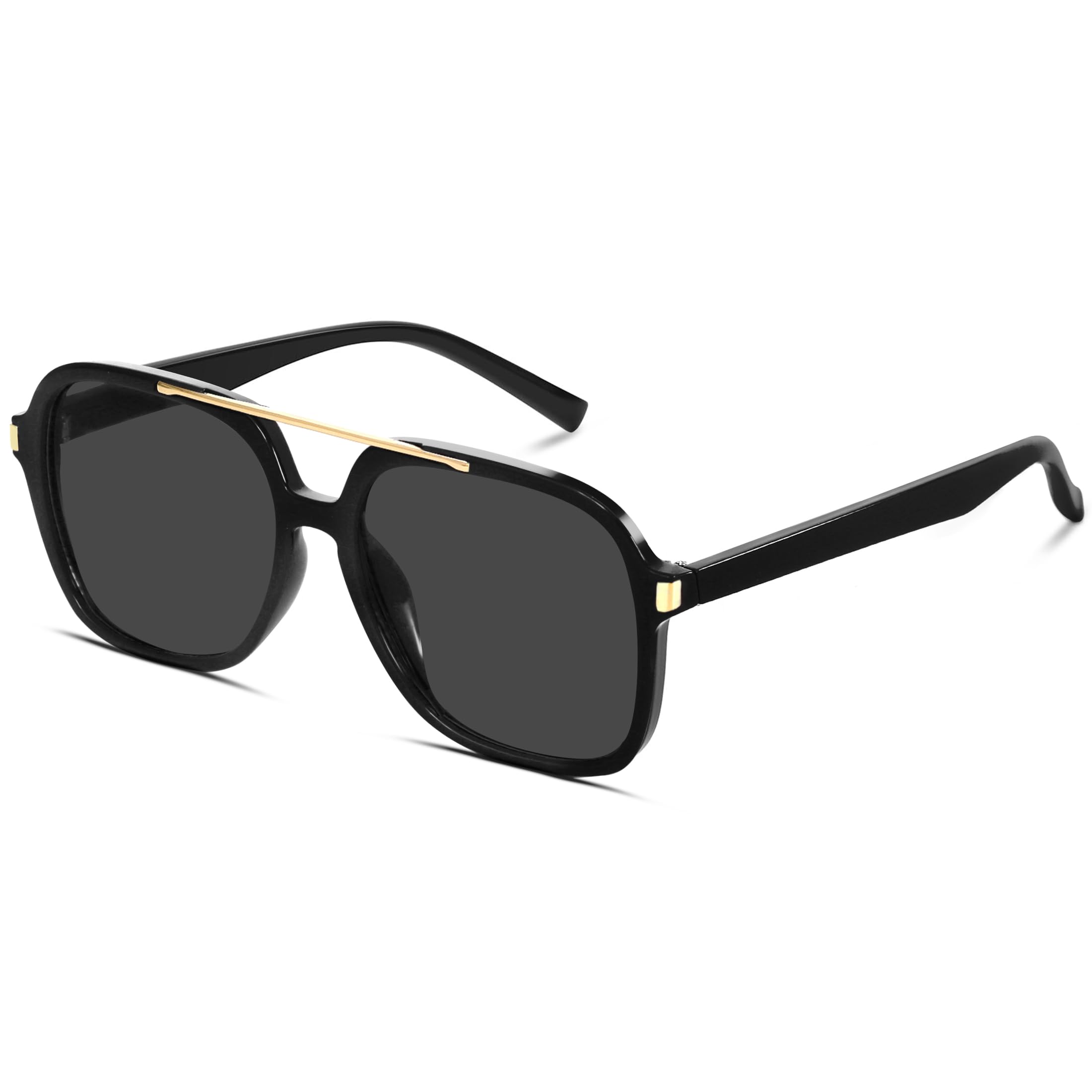 GUVIVI Retro Aviator Sunglasses for Women Men 2026 Square Top Bar Sun Glasses Sunnies 70s Lightweight Shades