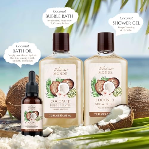 Bath Spa Gift Basket Set for Women, Enchanted Orchid Scent, Home Spa Gift Box with Shower Gel, Bubble Bath, Body Lotion, Body Scrub, Bath Bomb, Bath Salt, Bath & Body Gift Set