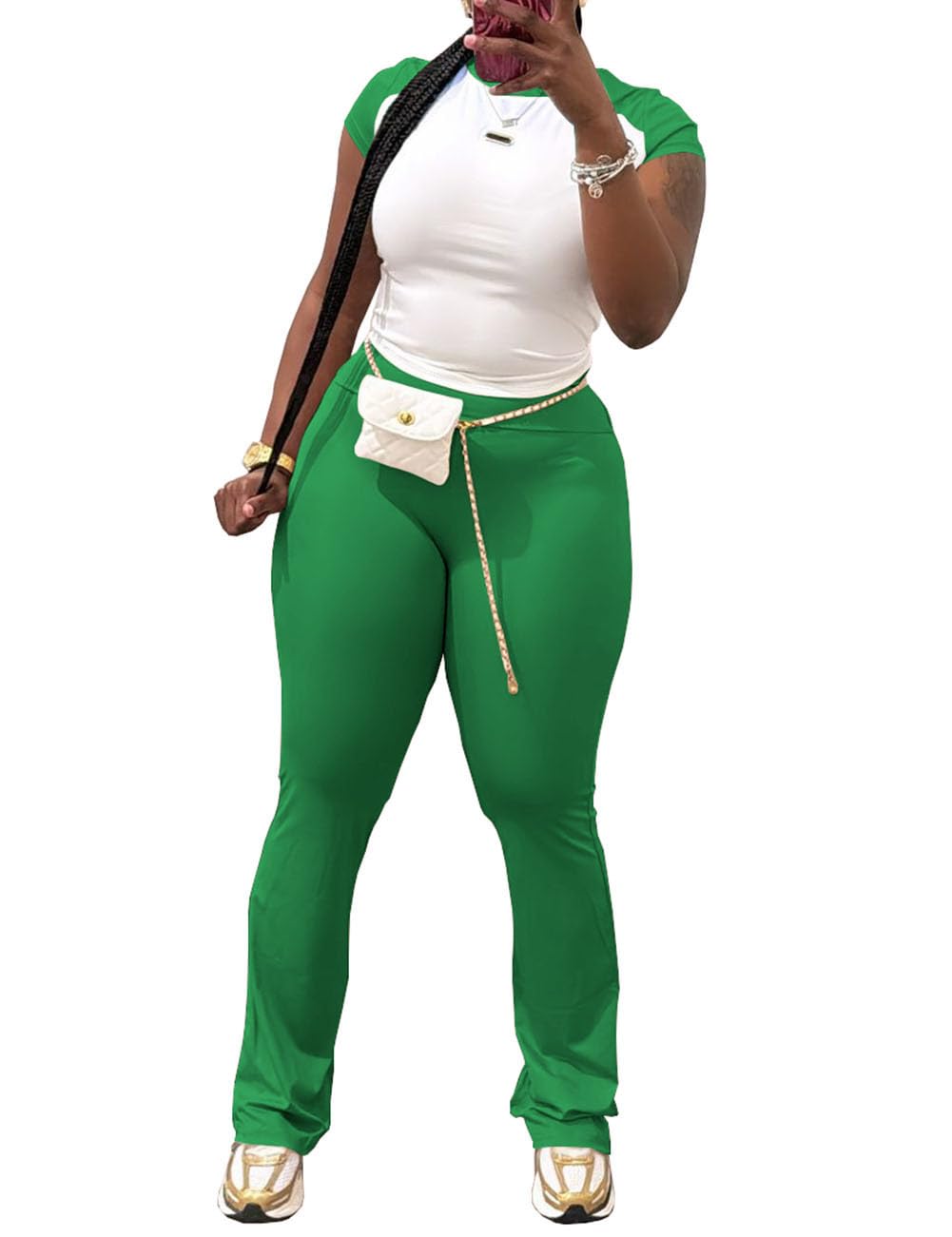 Nimsruc 2 Piece Outfits for Women Casual Sweat Sets