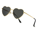 JOVAKIT Polarized Heart Sunglasses for Women Fashion Lovely Style Metal Frame UV400 Protection Lens