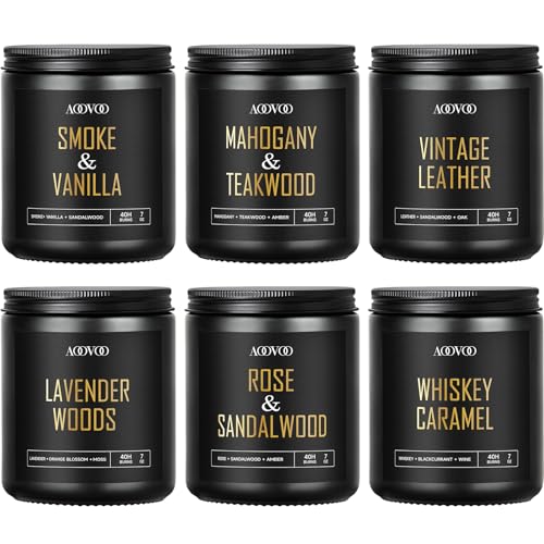 AOOVOO Scented Candles Set - Candles for Home Scented, Soy Wax Candle Gifts Set for Men, Birthday, Valentine, Christmas, Anniversary Present