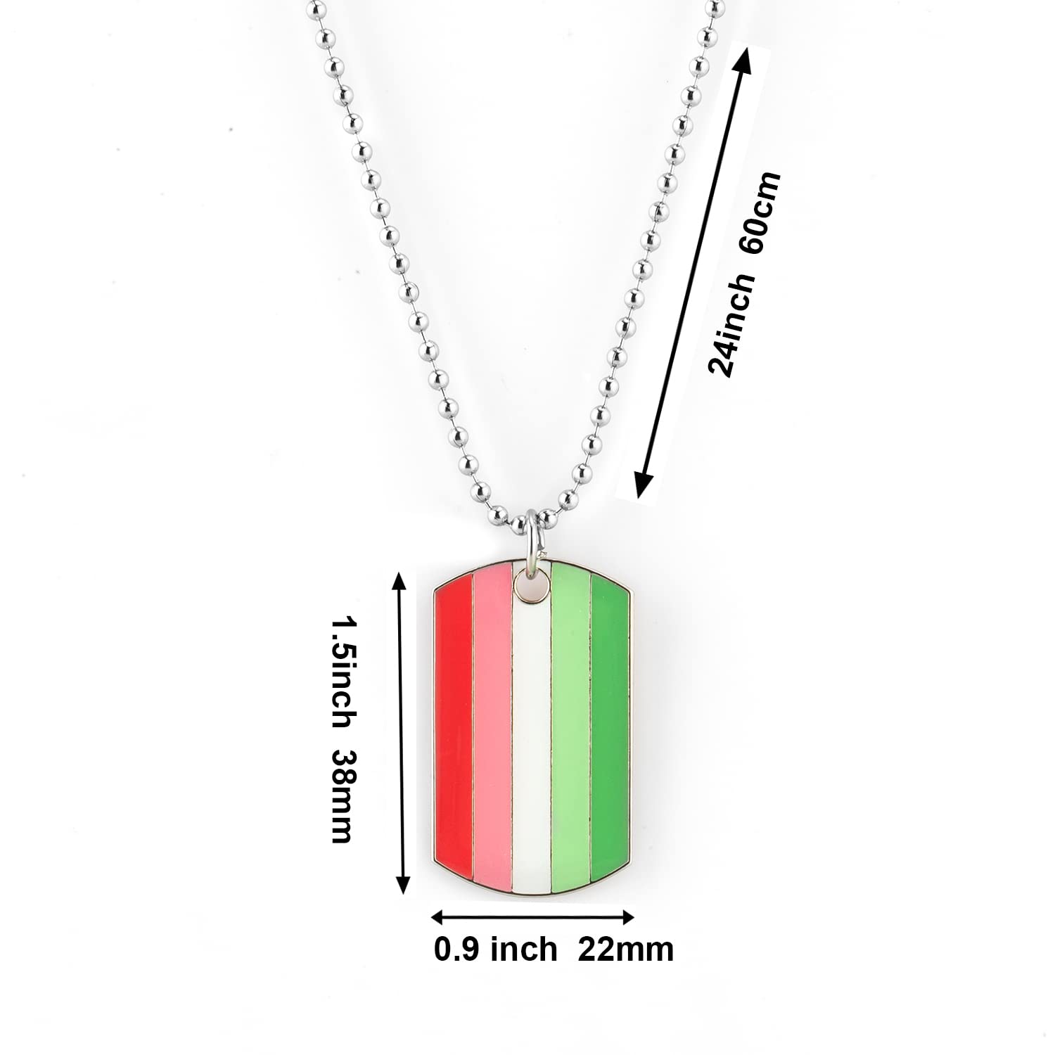 COLDDOX Progress Pride Dog Tags Pendant Rainbow Pride Gift LGBT Necklace
