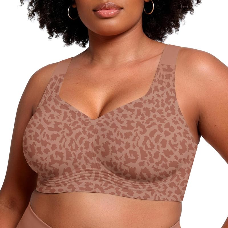 ProKloud Jelly Bras for Women No Underwire Wireless Bra with Support and Lift Full Coverage Plus Size Comfy Seamless Bra