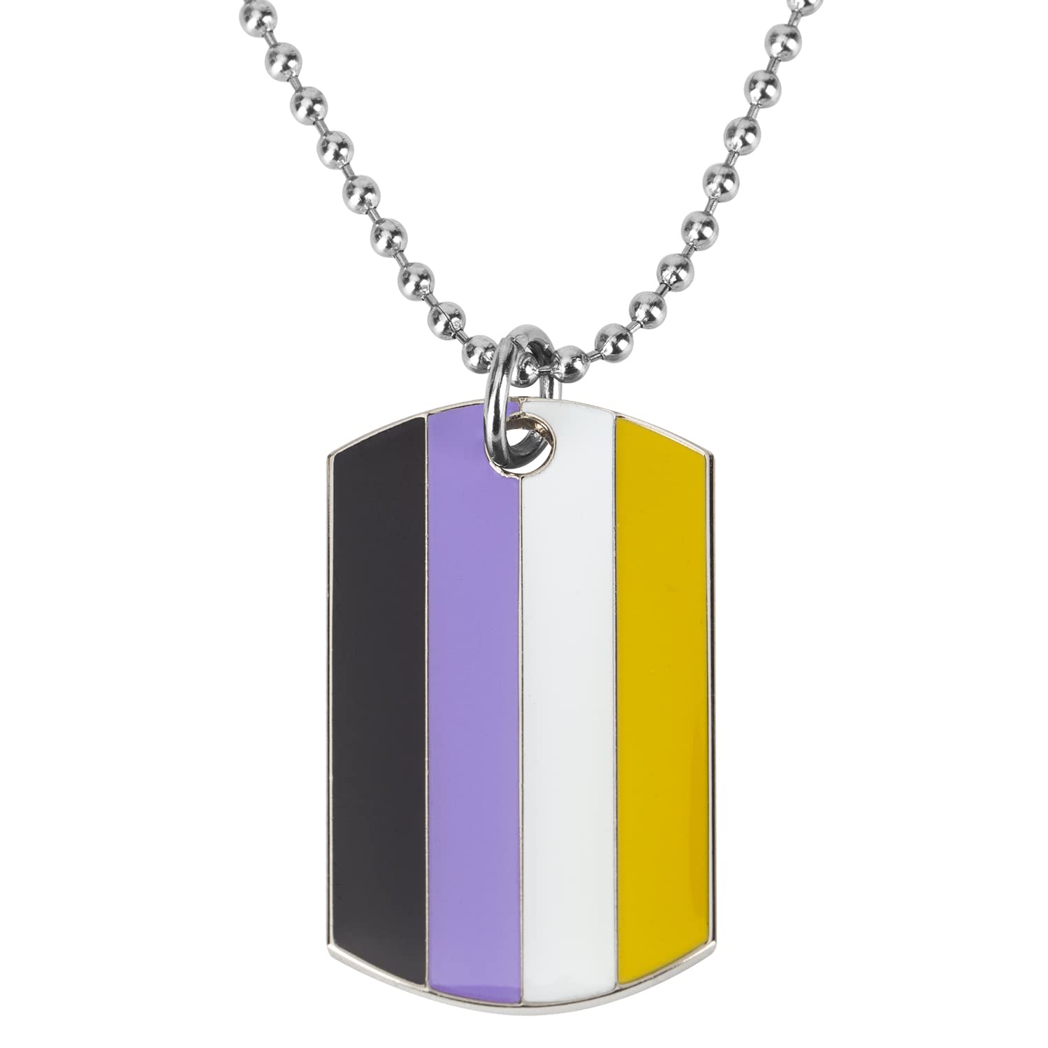 COLDDOX Progress Pride Dog Tags Pendant Rainbow Pride Gift LGBT Necklace