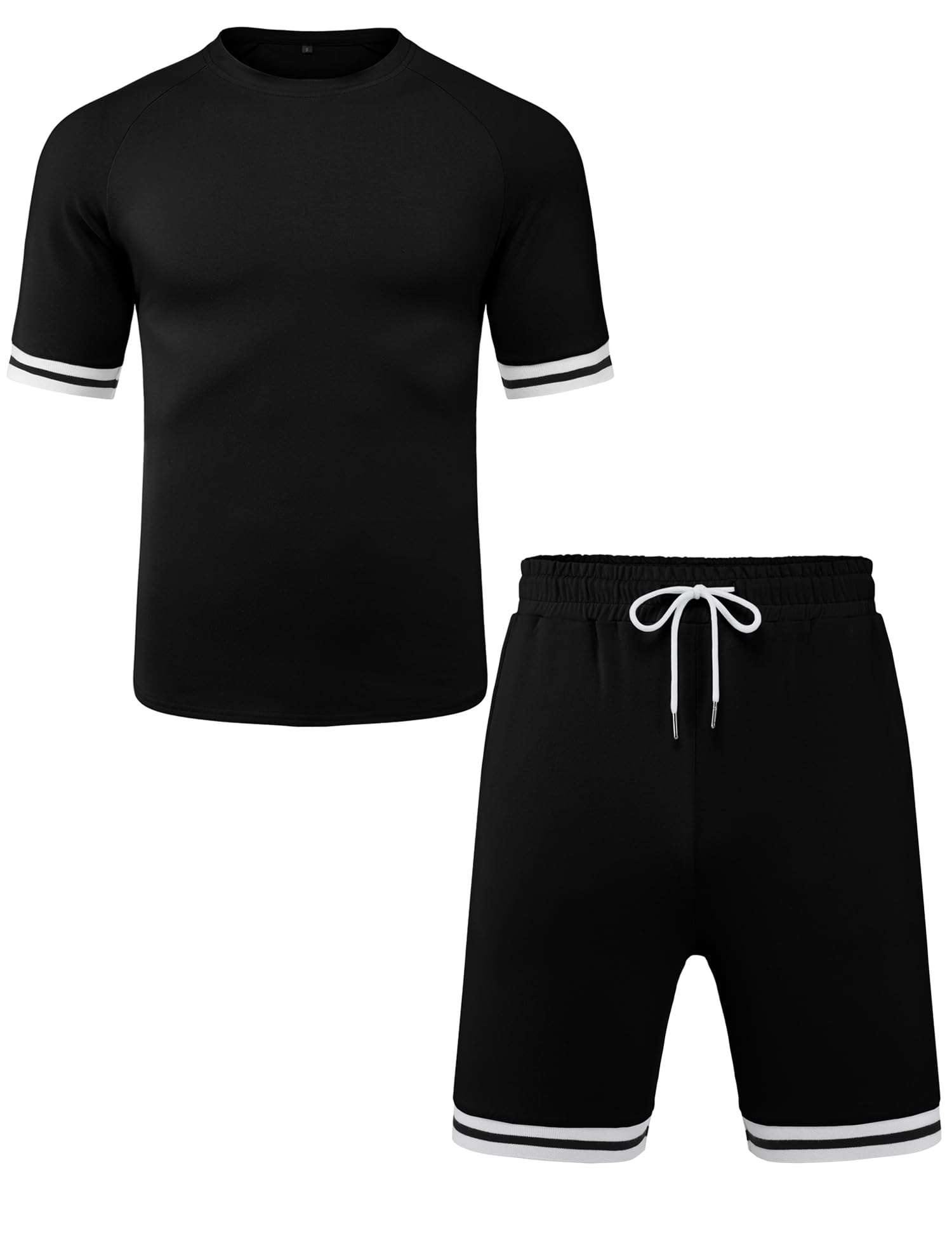 Babioboa Mens Short Sets 2 Piece Outfits Fashion Summer Tracksuit Casual Shirt Shorts Slim Fit Athletic Sports Sweatsuit