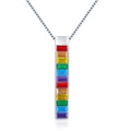 KoyeKei Pride Necklace Gifts for Women Men 925 Sterling Silver Rainbow Pride Pendant LGBT Gay Necklace Jewelry Gifts for Lesbian