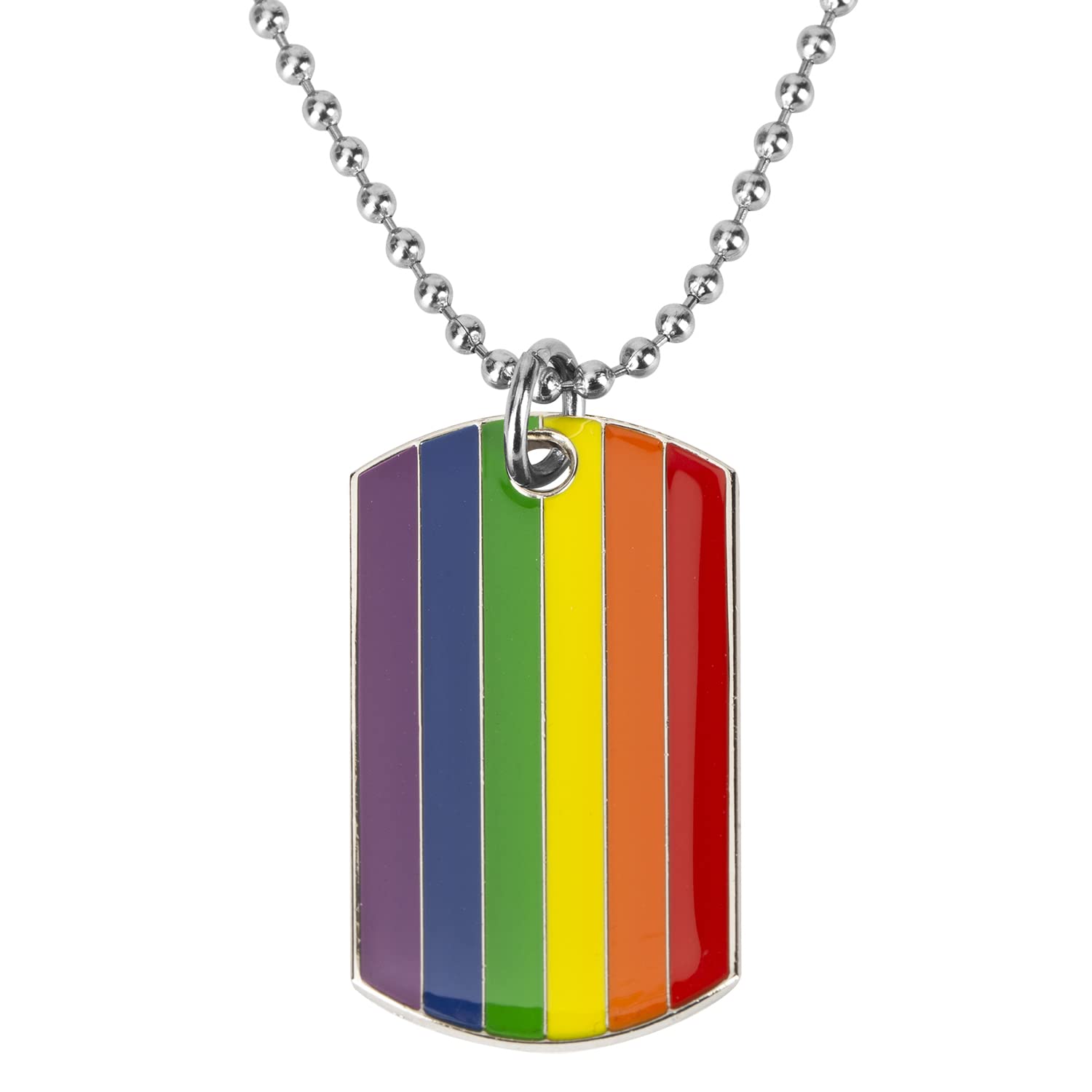 COLDDOX Progress Pride Dog Tags Pendant Rainbow Pride Gift LGBT Necklace
