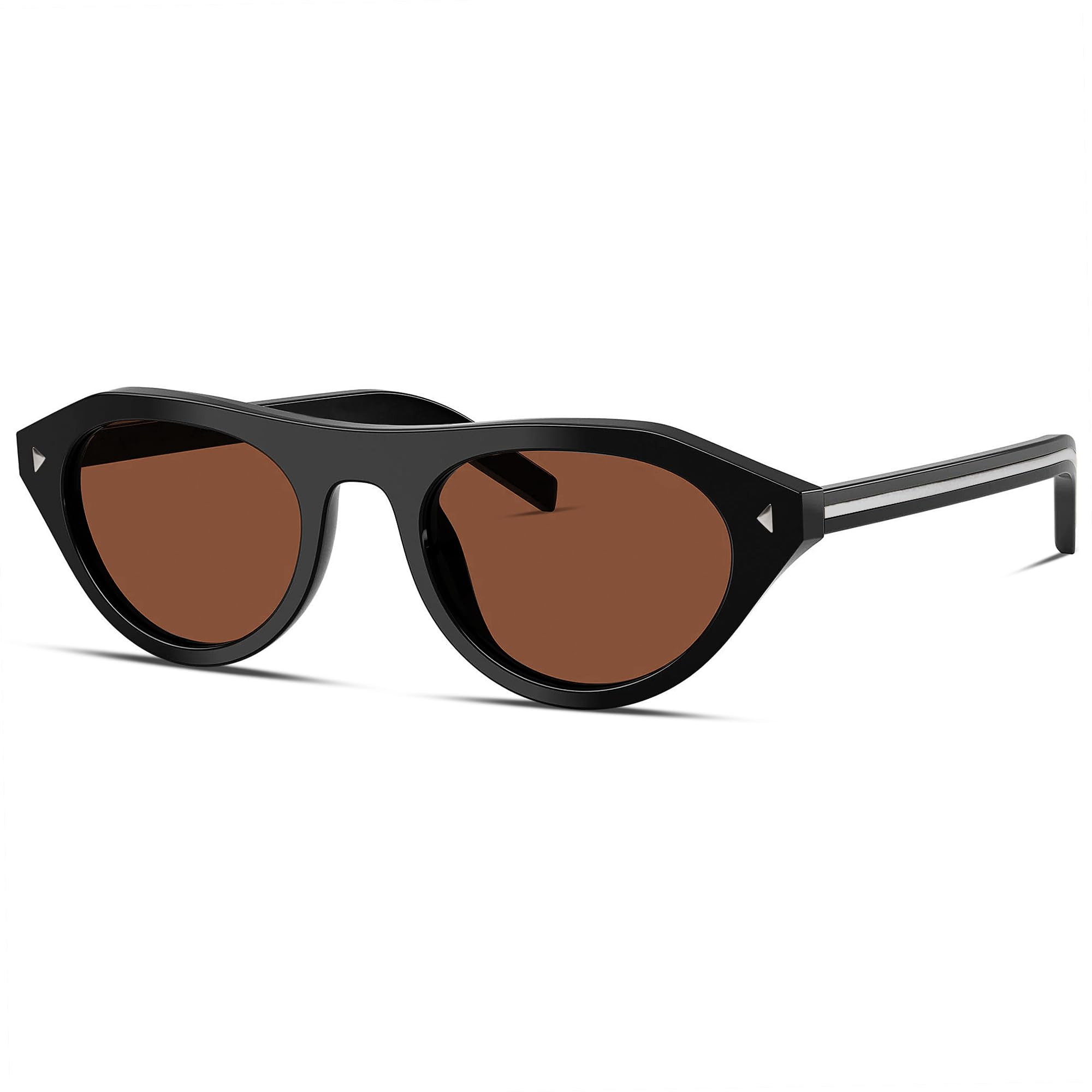 Rmerom Retro Small Oval Sunglasses for Women Men 2026 Trendy Chic Cat Eye Narrow Sun Glasses Vacation Outfits Fashion Sunnies
