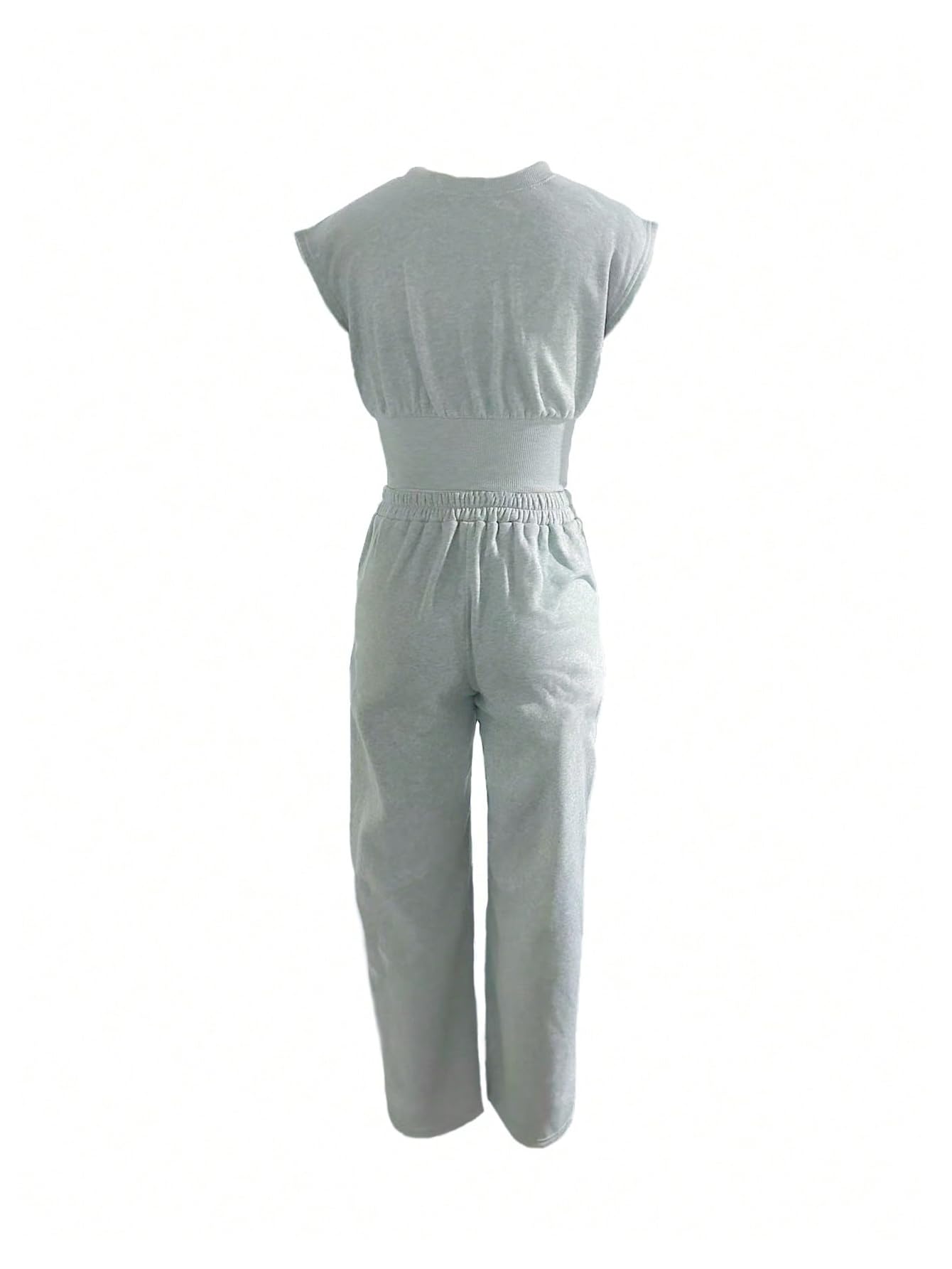 SweatyRocks Women's 2 Piece Outfits Dolman Sleeve Fitted Crop Top and Crisscross Pants Set