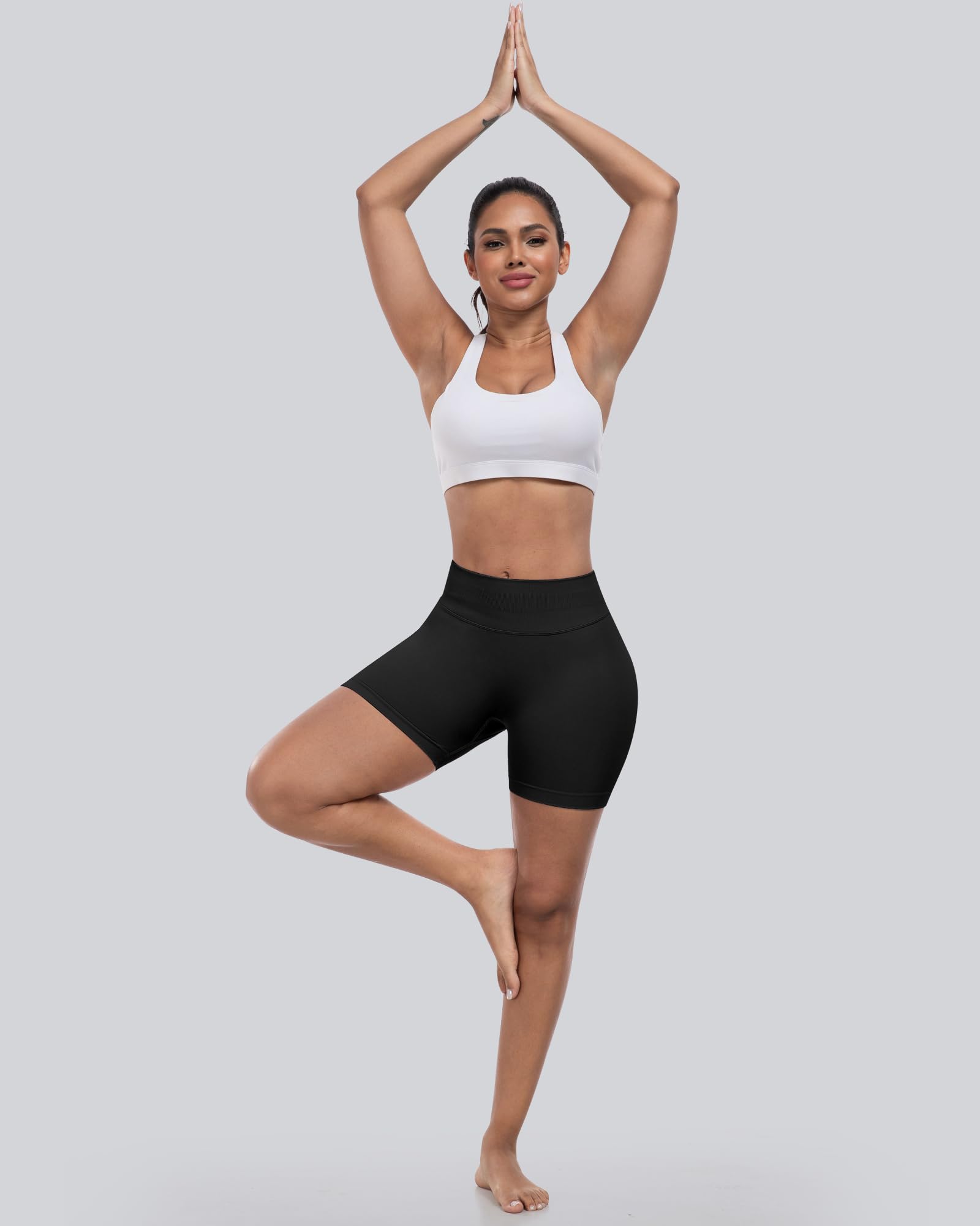 CHRLEISURE Workout Shorts Sets for Women, High Waisted Butt Lifting Scrunch Butt Sports Seamless Gym Shorts