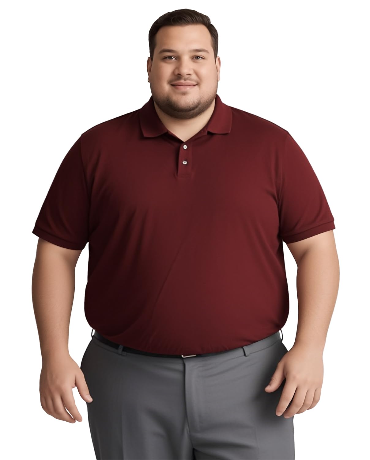 Yuyapu Big and Tall Polo Shirts for Men Short Sleeve Casual Cotton Mens Golf Shirt Classic Button Down Sport Work Shirts