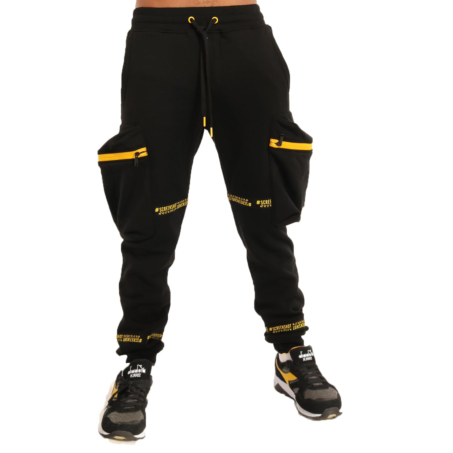 SCREENSHOT Mens Urban NYC Graffiti Hip Hop Fleece Pants Active Fashion Drawstring Sweatpants Bottoms