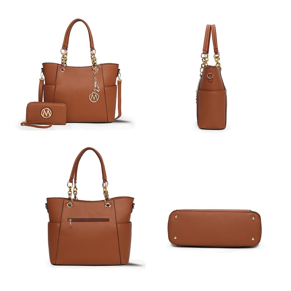 MKF Collection Tote Bag for Women, Handbag Set with Wallet-Top-Handle Bag Vegan Leather Purse by Mia K