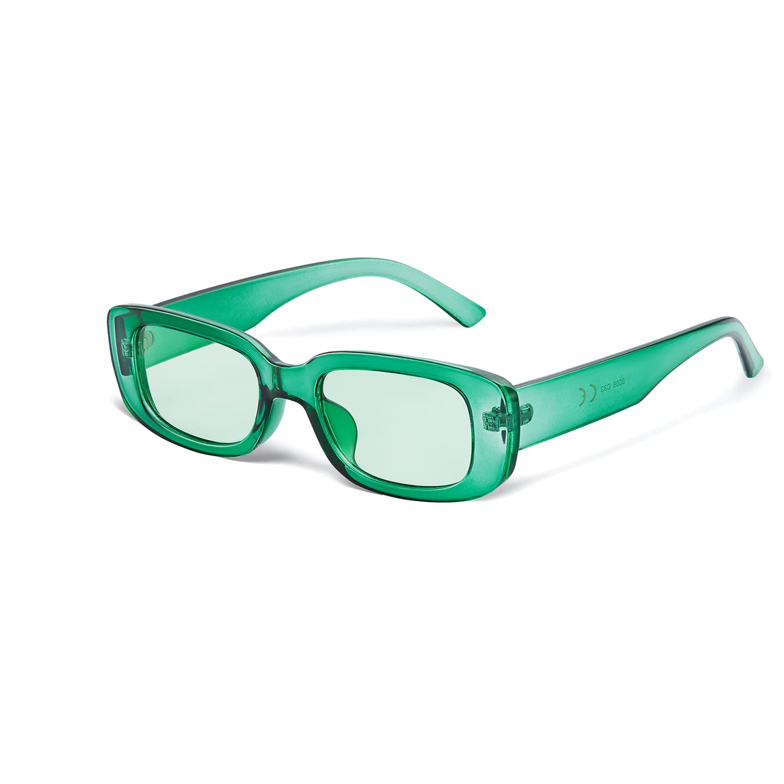 JASPIN Rectangle Sunglasses for Women Men Trendy Y2k Retro 90s Sun Glasses UV Protection Cool Square Frame