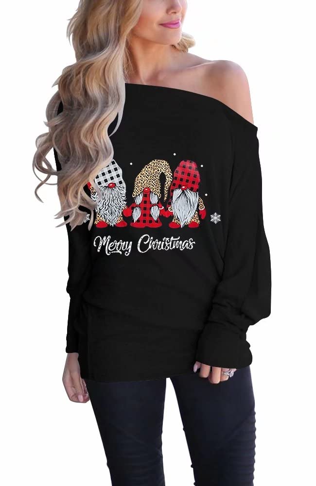 Lacozy Women's Off Shoulder Long Sleeve Oversized Pullover Sweater Knit Jumper Loose Tunic Tops