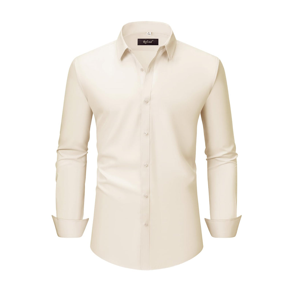 BEFRIED Dress Shirts for Men Big and Tall(XL Big-6XL Big Tall) Button Down Long Sleeve Tuxedo Business Casual Collared Shirt