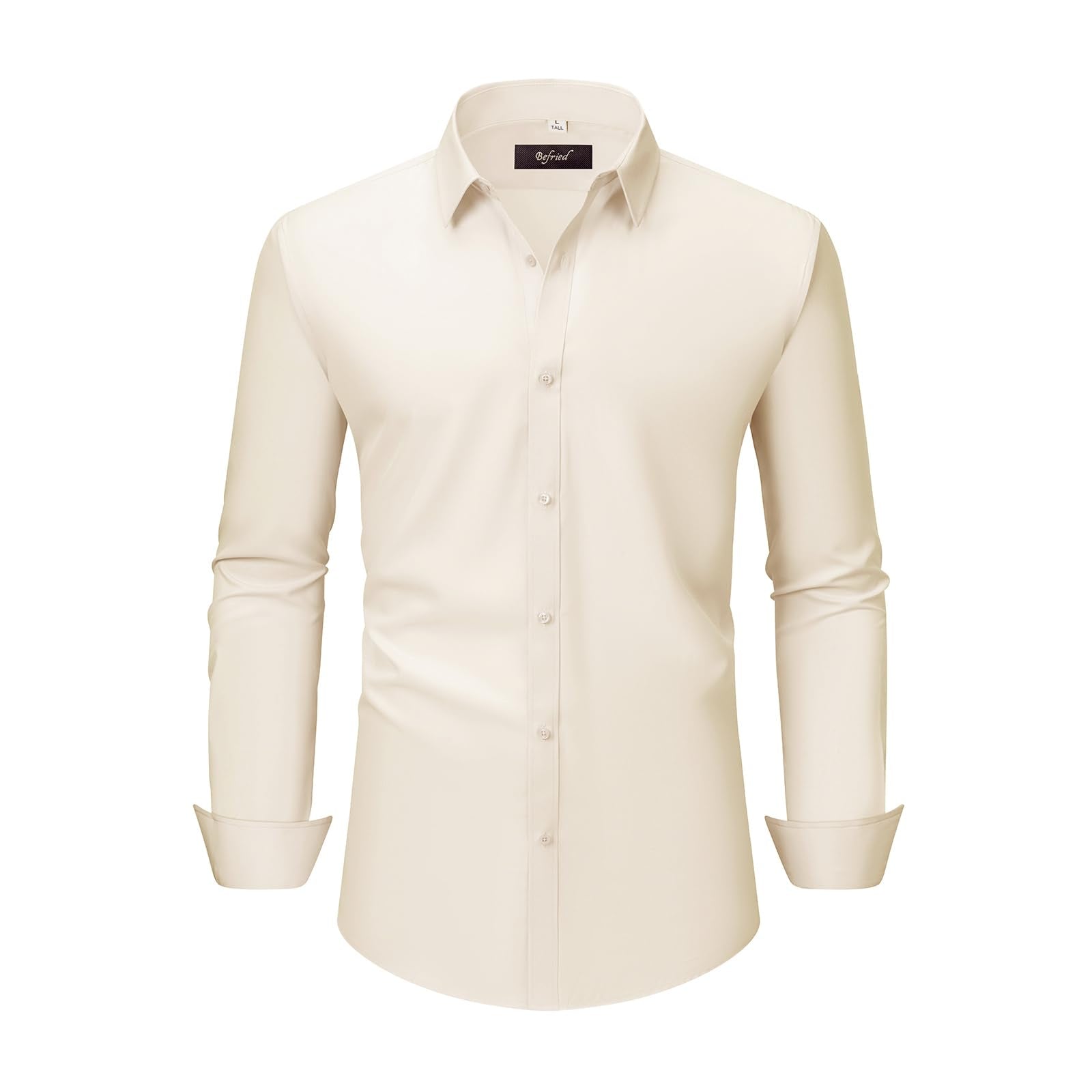 BEFRIED Dress Shirts for Men Big and Tall(XL Big-6XL Big Tall) Button Down Long Sleeve Tuxedo Business Casual Collared Shirt