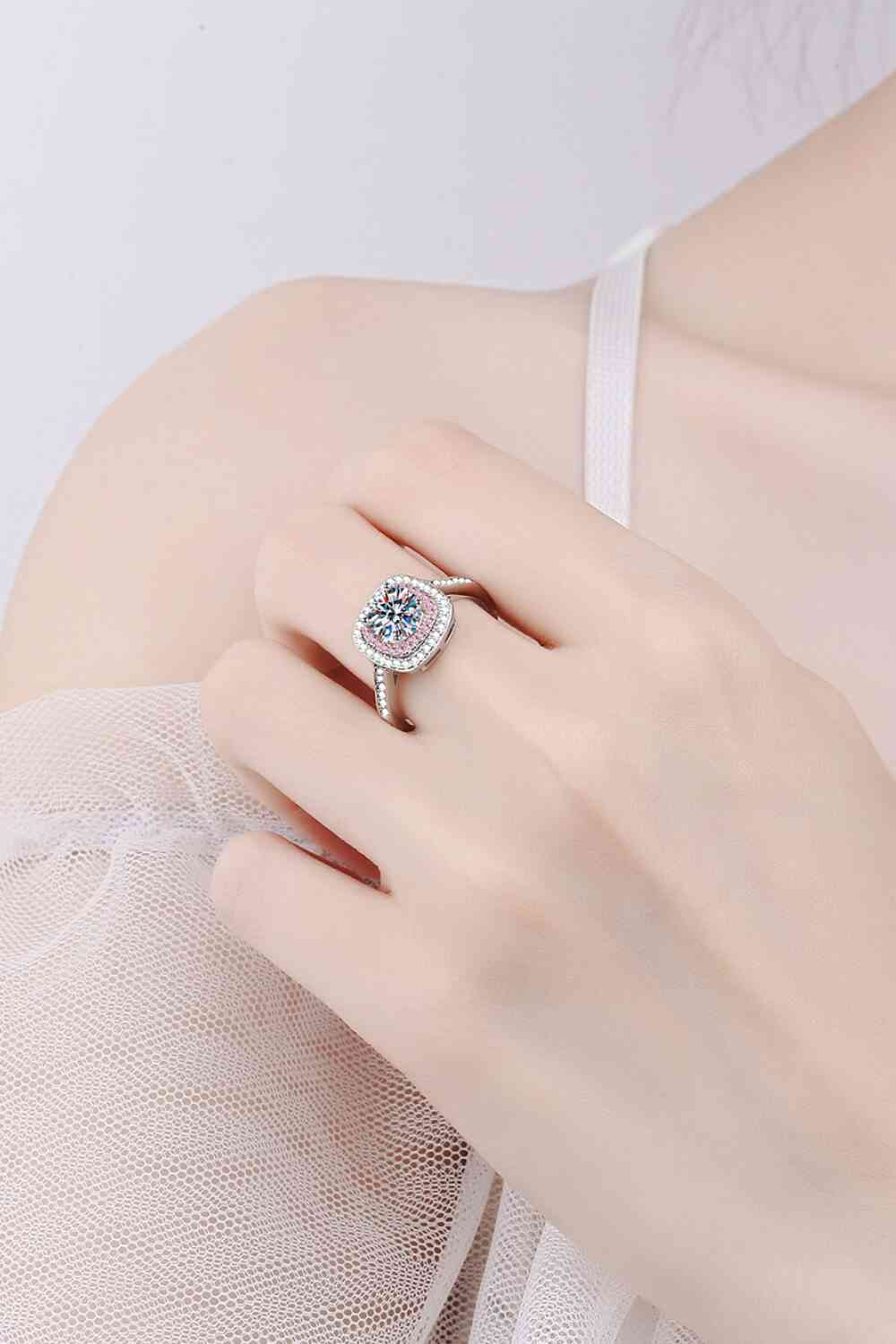 Need You Now Moissanite Ring – Handcrafted 925 Sterling Silver Design See size chart under “more details”