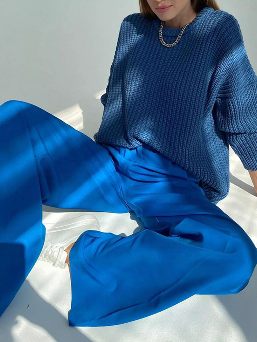 Women's High-Rise Wide Leg Pleated Pants – Relaxed Floor Length