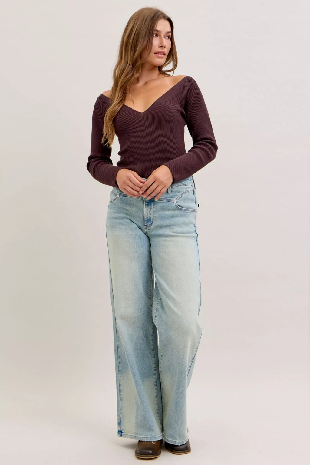 Judy Blue High Waist Jeans For Women With Flattering Column Straight Fit Versatile Everyday Wear