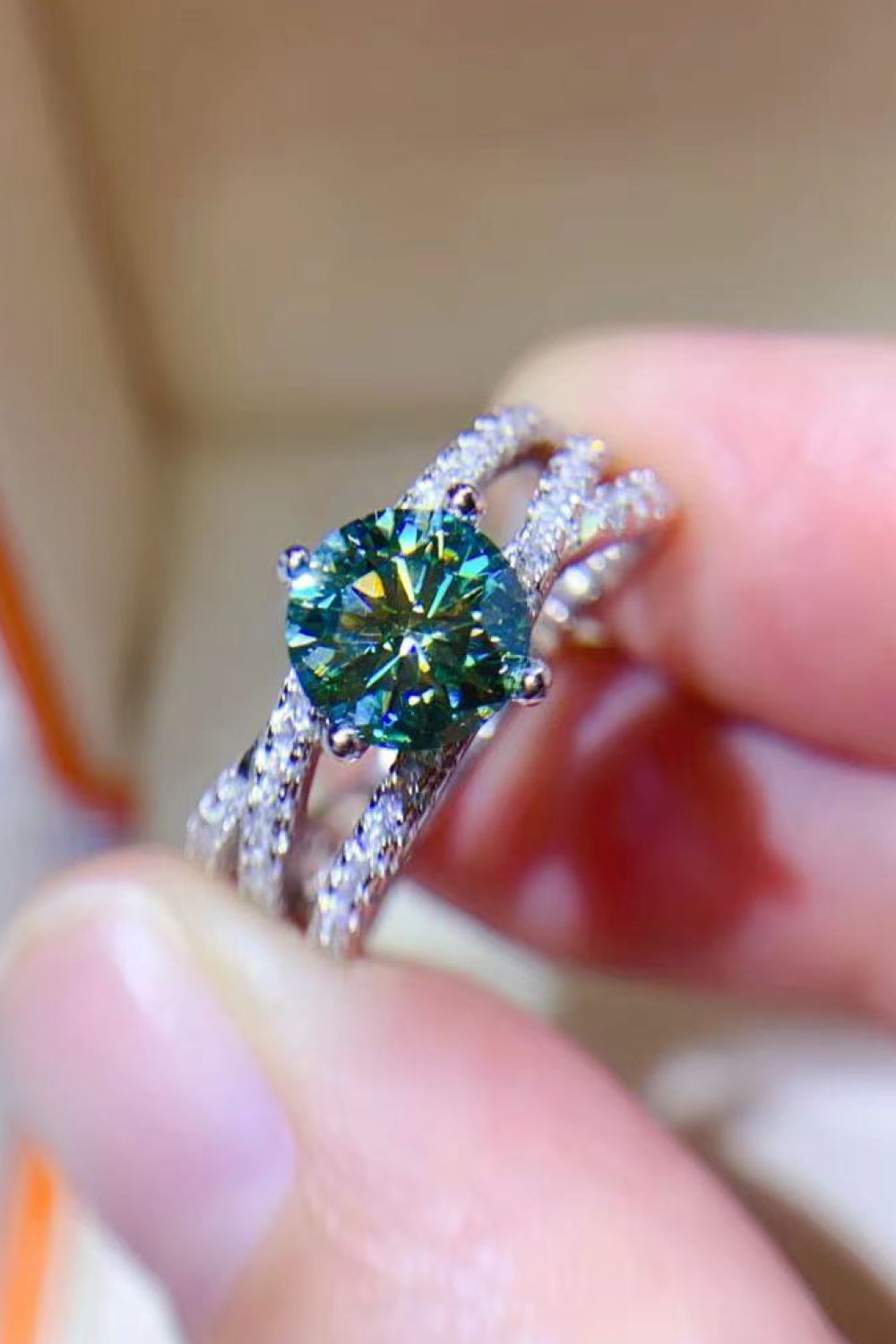 1 Carat Sparkala™ Contrast Platinum Over Pure Sterling Silver Ring