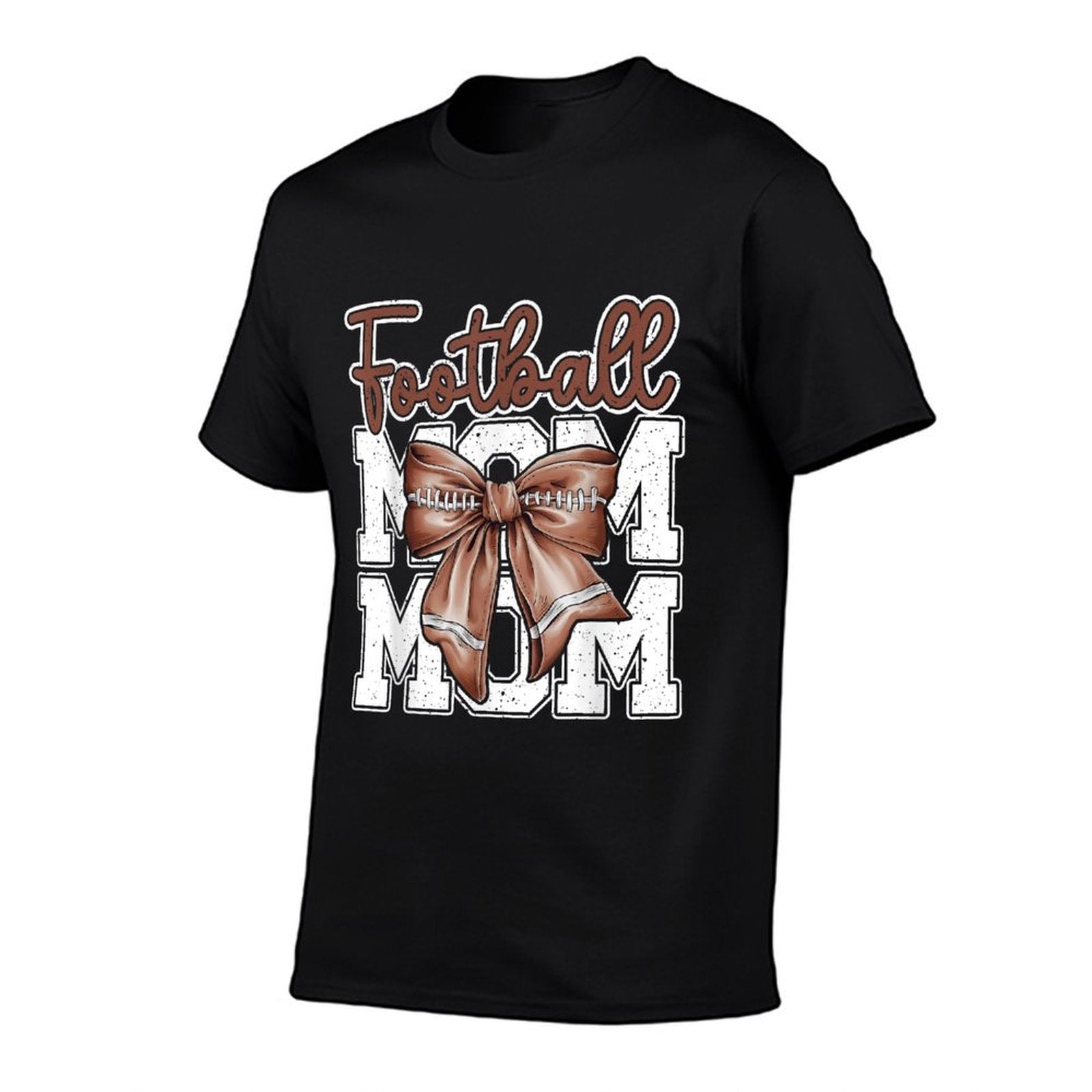 Football Mom Coquette Bow Sport Mama Mothers Day Game  Stretchy T-Shirt