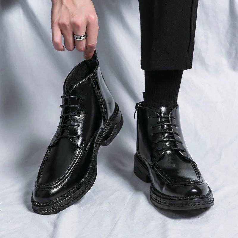 Men's Fall And Winter High-top Mid-cut Martin Boots Casual