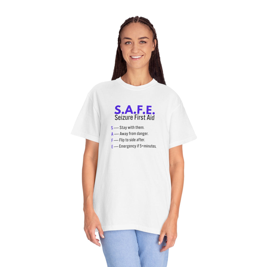 S.A.F.E. Seizure First Aid T-Shirt – Epilepsy Awareness Education Tee