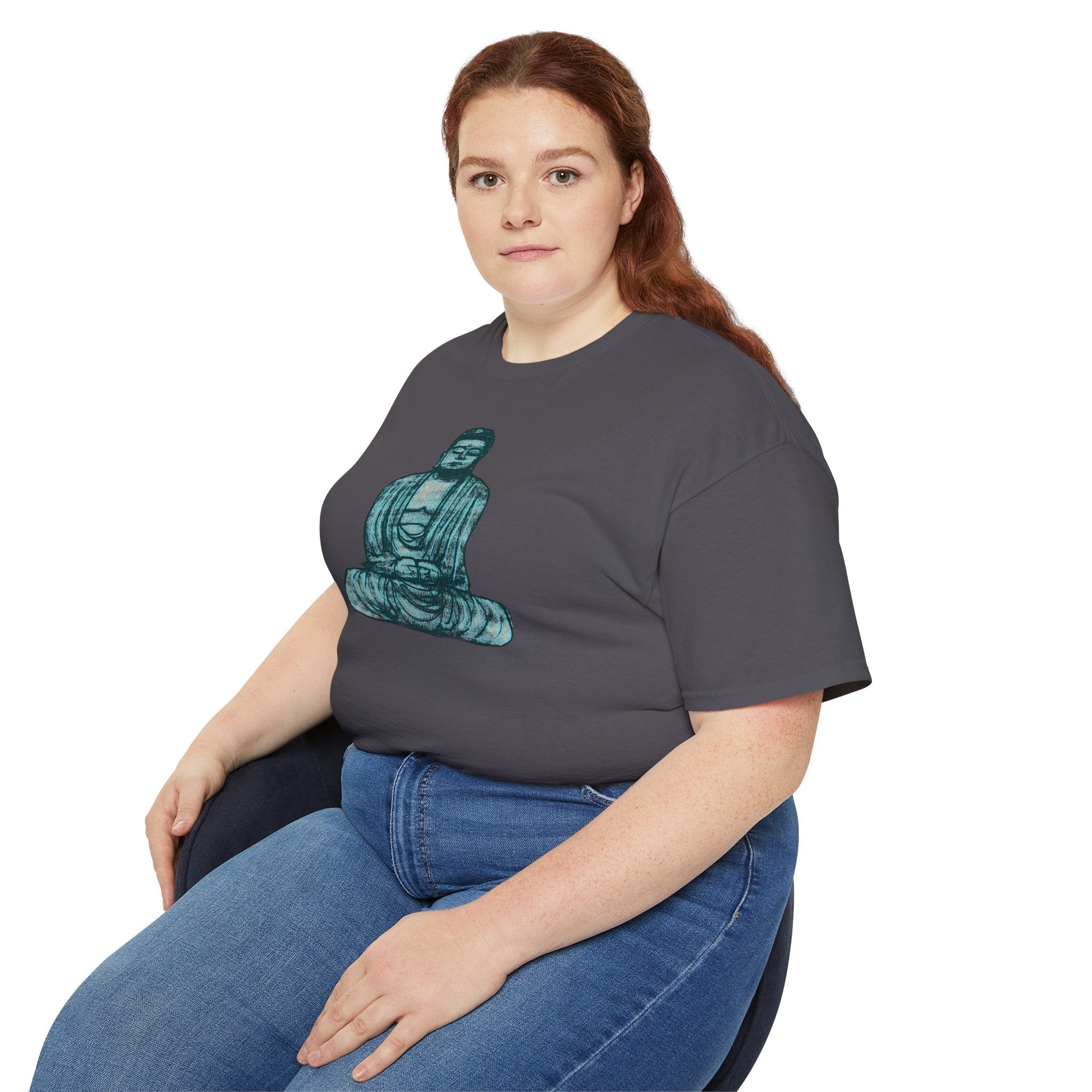 Fine Art Buddha Chalk Drawing Print Unisex Ultra Cotton Tee