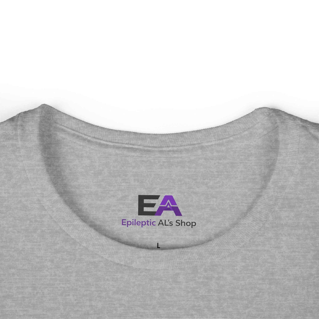 Glitch Halo Women’s Epilepsy Awareness T-Shirt – Purple Ribbon Awareness Tee