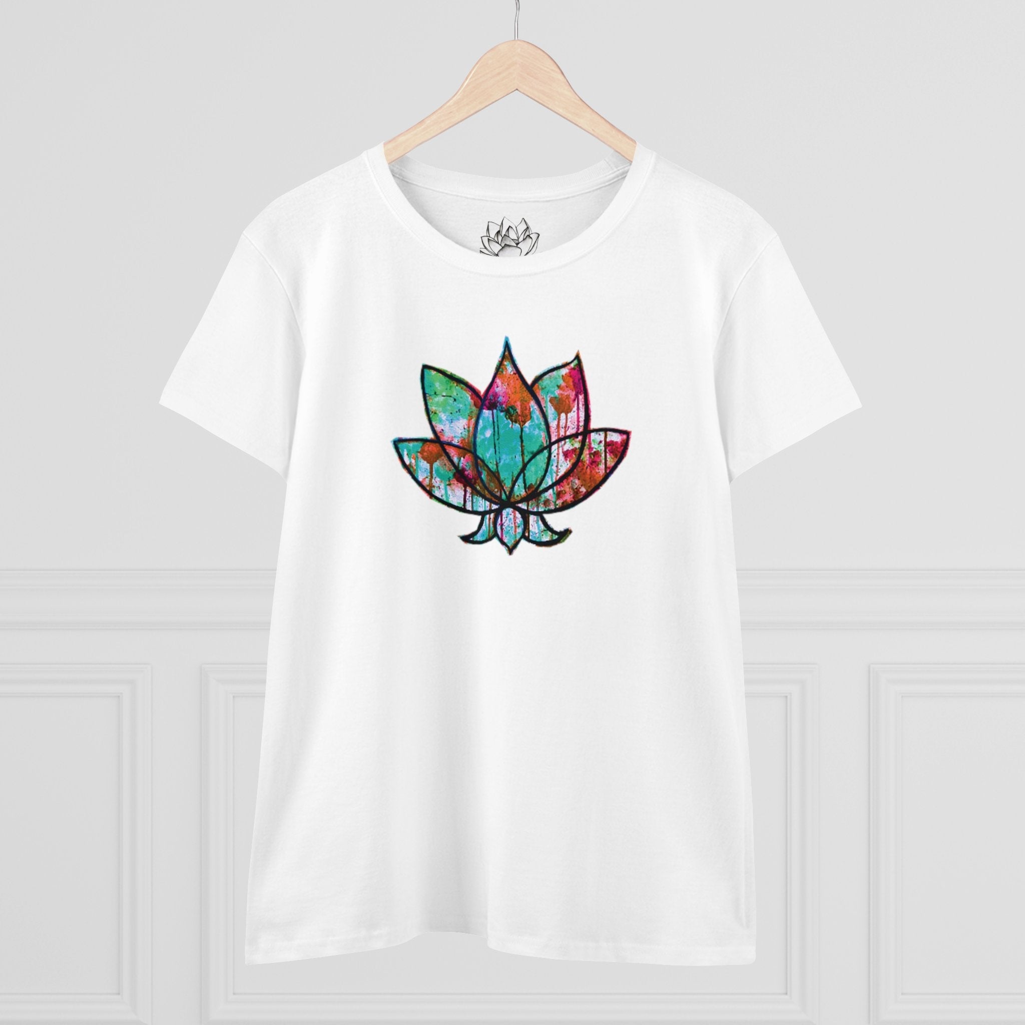 Graffiti Lotus Bloom Women's Cotton Tee