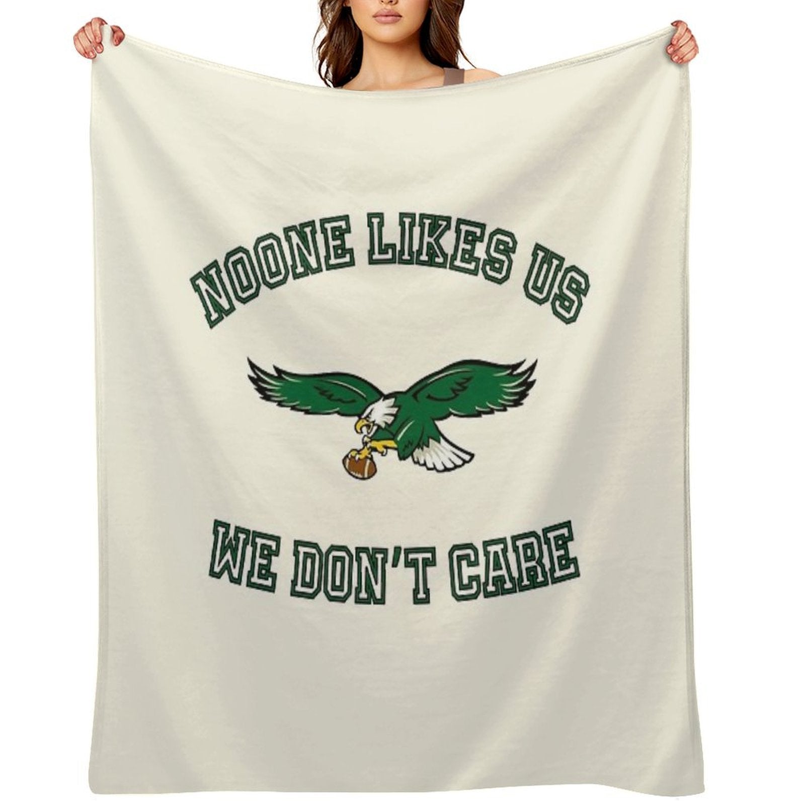 Philadelphia Eagles Noone Likes Us We Don't Care Throw Blanket