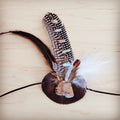 Aqua Terra Accent Turkey Feather & Leather Hat Band Only 954s