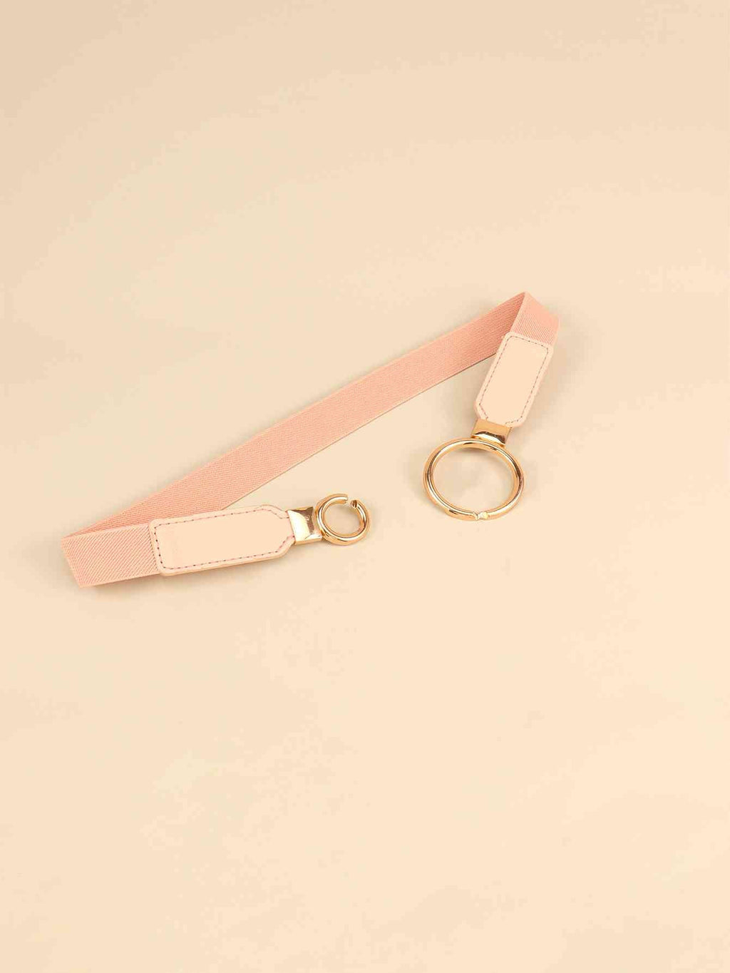ElegantStyle Double Ring Buckle Elastic PU Belt – Adjustable Comfort Fit See size chart under “more details”