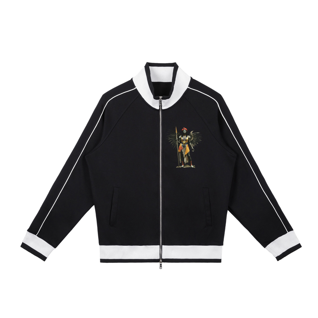 AmaruKhan Hebrews Color Block Raglan Sleeve Zip Track Jacket
