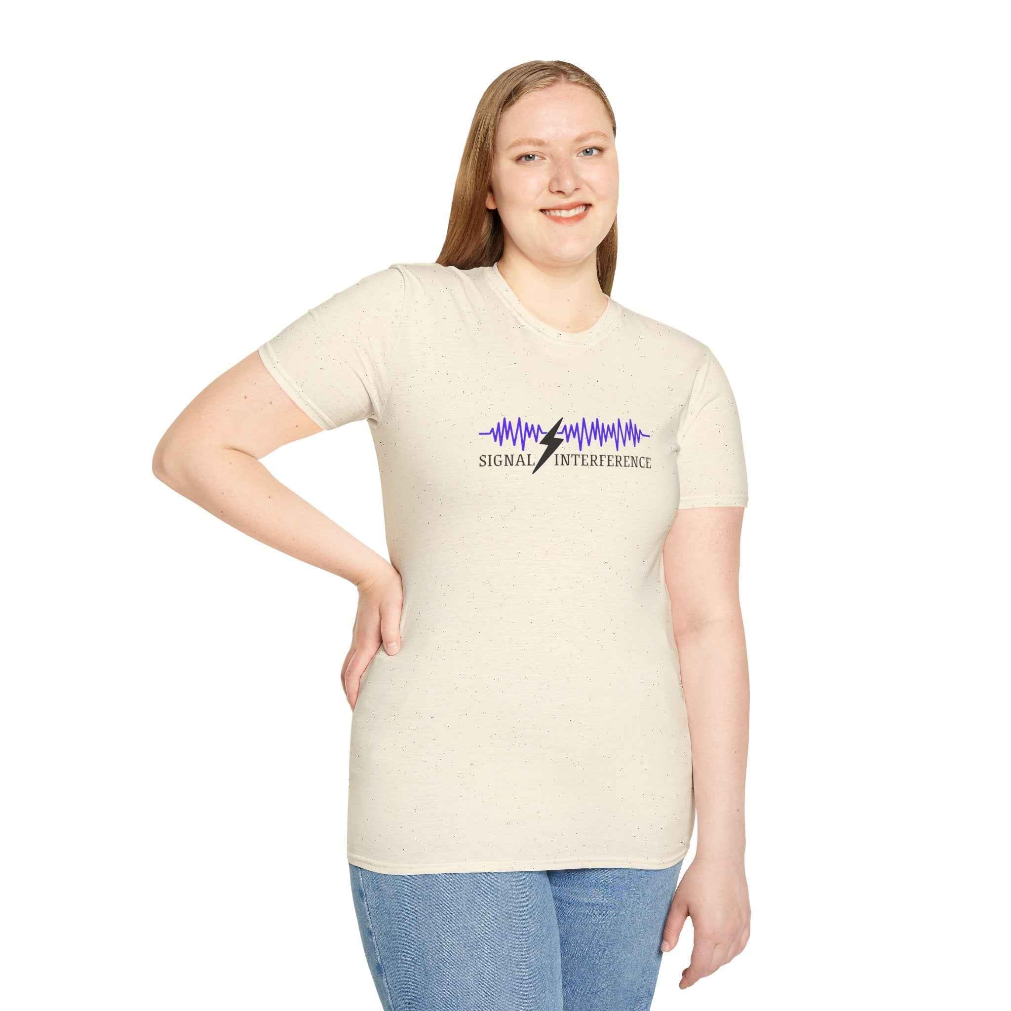 Signal Interference Tee — Quiet Static, Visible Spark